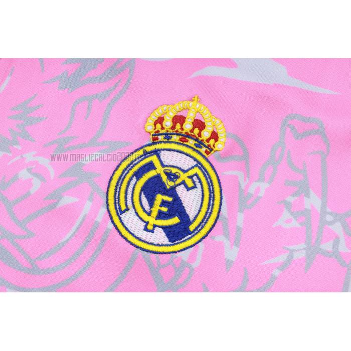 Tuta da Track de Felpa del Real Madrid Bambino 2023-2024 Rosa